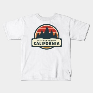 Get high on California Retro Sunset Kids T-Shirt